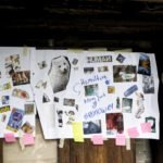 plakat z wycinków z gazet